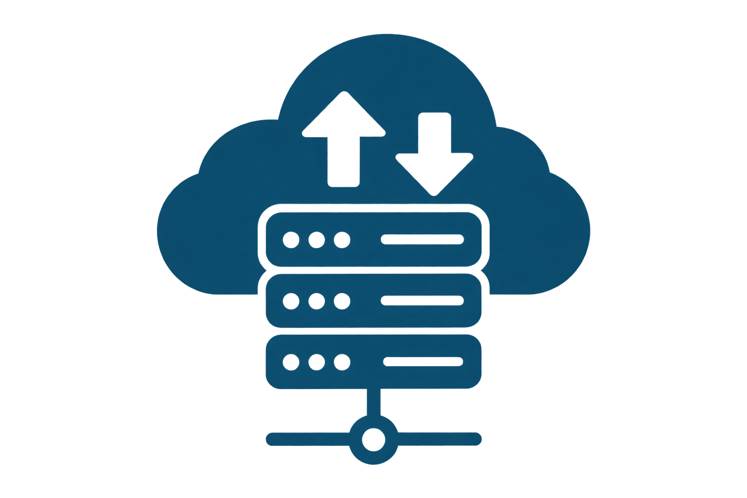 Cloud hosting services icon